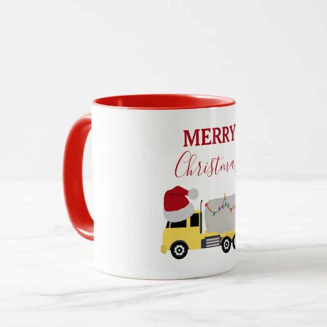 Christmas Tanker Truck Transportation Trucks Mug (Front Left)