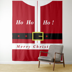 Christmas Tapesrty Santa Gift - Your Text Name Tapestry