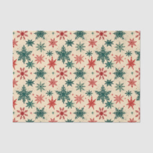 Christmas Tartan and Trees Seamless Tissue Paper