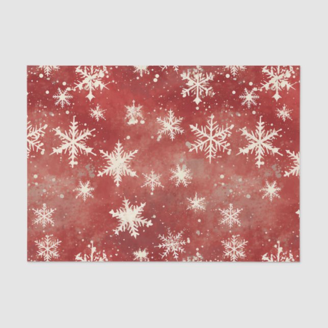 Christmas Tartan and Trees Seamless Tissue Paper (Front)