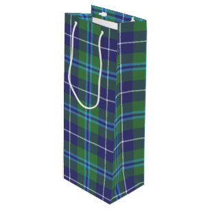 Christmas Tartan Clan Douglas Plaid Check Wine Gift Bag