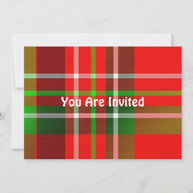 Christmas Tartan Invitation (Front)