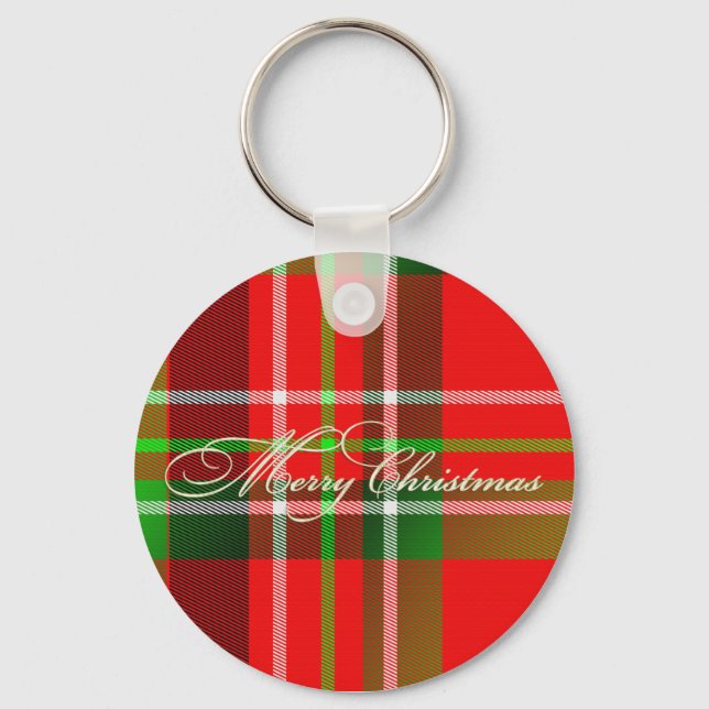Christmas Tartan Keychain (Front)