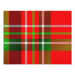 Christmas Tartan Pattern Photo Print