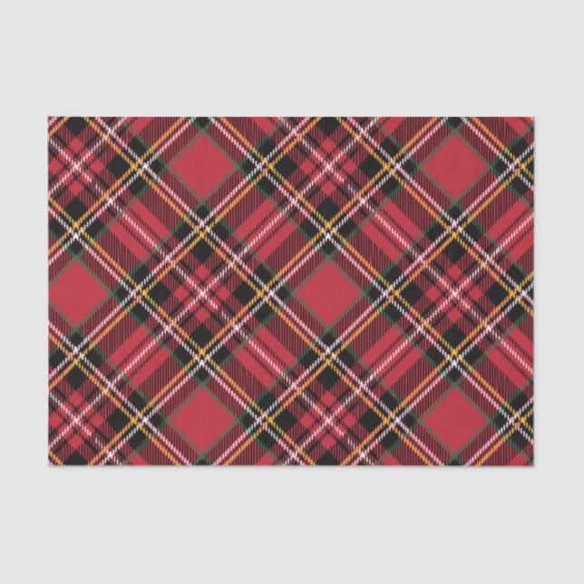 Christmas Tartan Pattern Tissue Paper (Front)