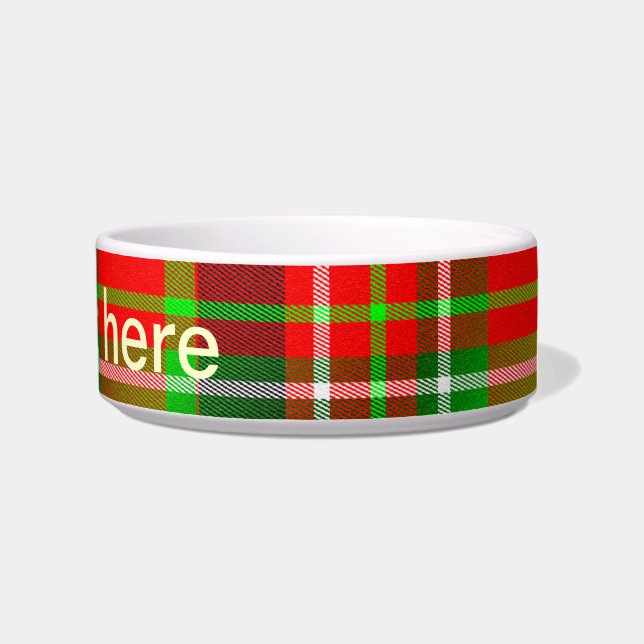 Christmas Tartan Pet Bowls (Right)