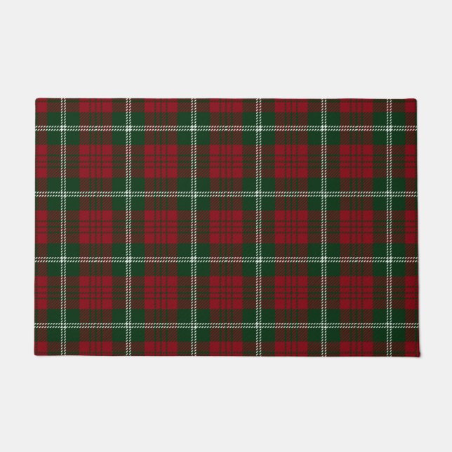 Christmas Tartan Plaid Scottish Pattern Doormat (Front)