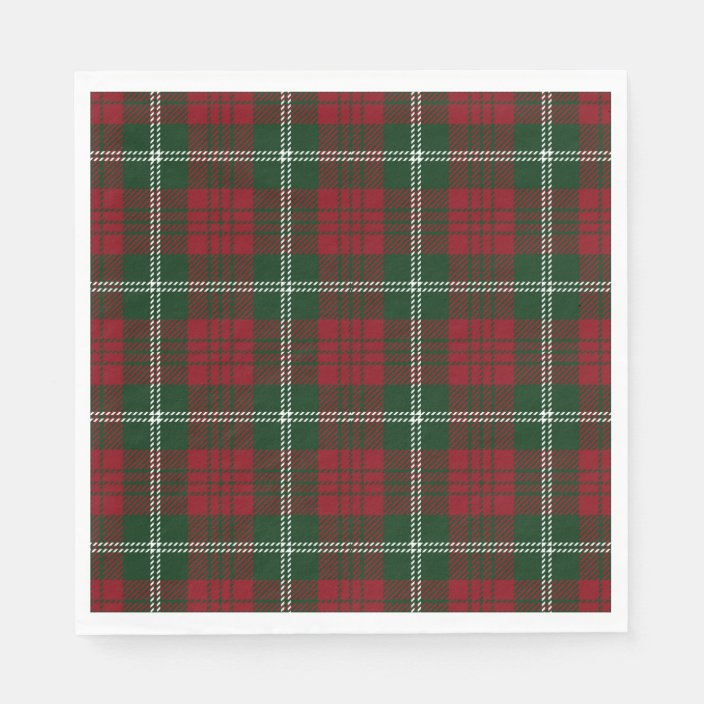 Christmas Tartan Plaid Scottish Pattern Napkin | Zazzle.co.uk