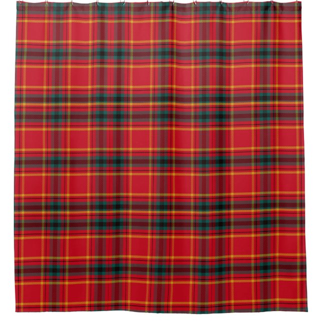 Christmas Tartan Plaid Shower Curtain (Front)