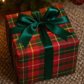 Christmas Tartan Red and Green Wrapping Paper
