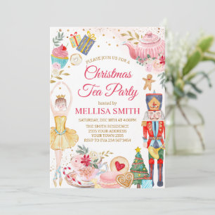 Christmas Tea Holiday Party Invitation