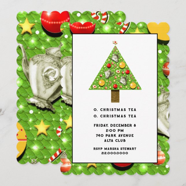 Christmas Tea invitation (Front/Back)