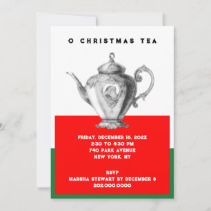 Christmas Tea Invitations