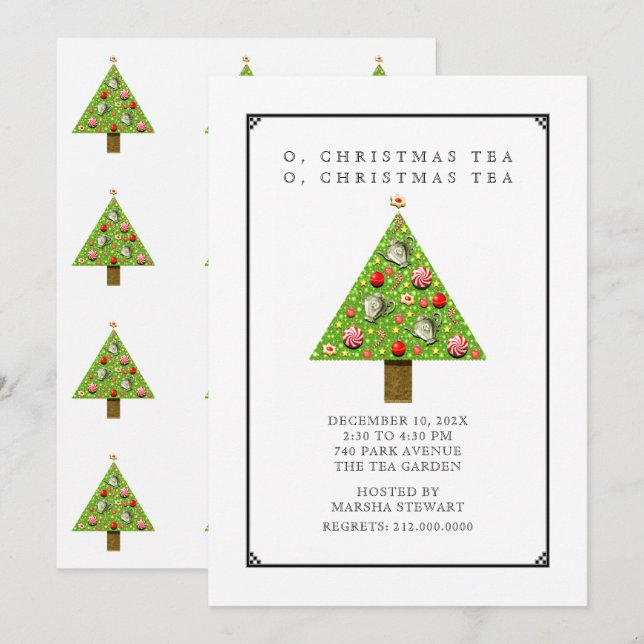 Christmas Tea invitations (Front/Back)