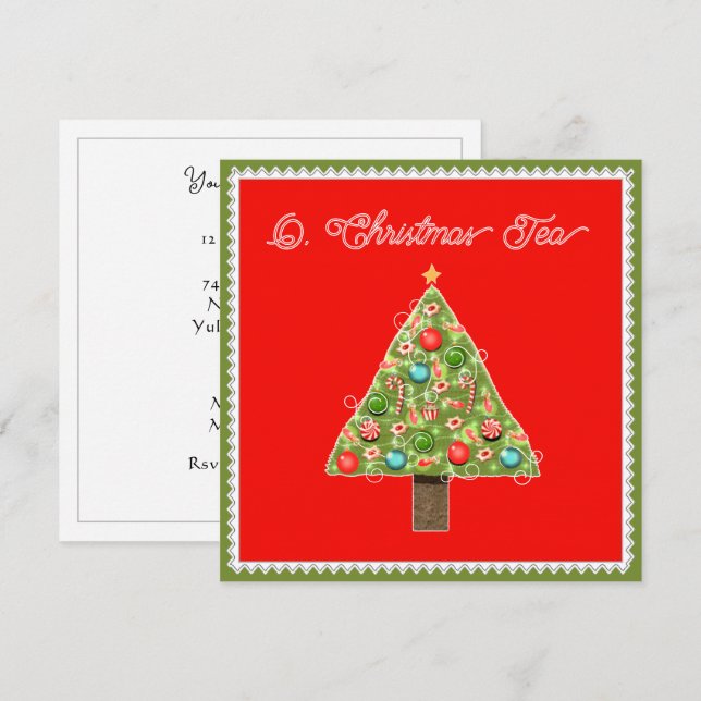 Christmas Tea Invitations (Front/Back)