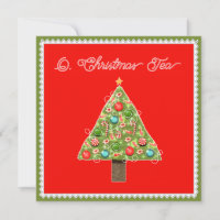 Christmas Tea Invitations