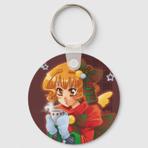 christmas tea key ring
