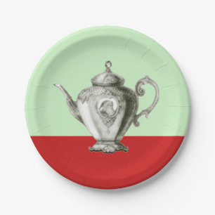 Christmas Tea Party Paper Plate