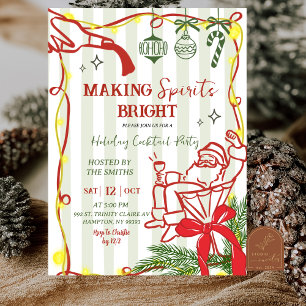 Christmas Tea Party Scribble Hand Drawn Invitation