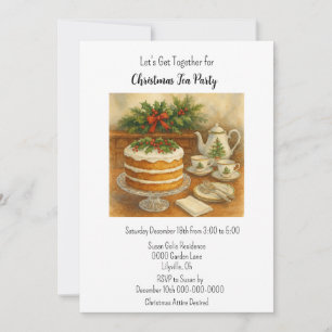 Christmas Tea Party / Tea Time Invitation