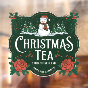 Christmas tea Santa's fine blend  Window Cling