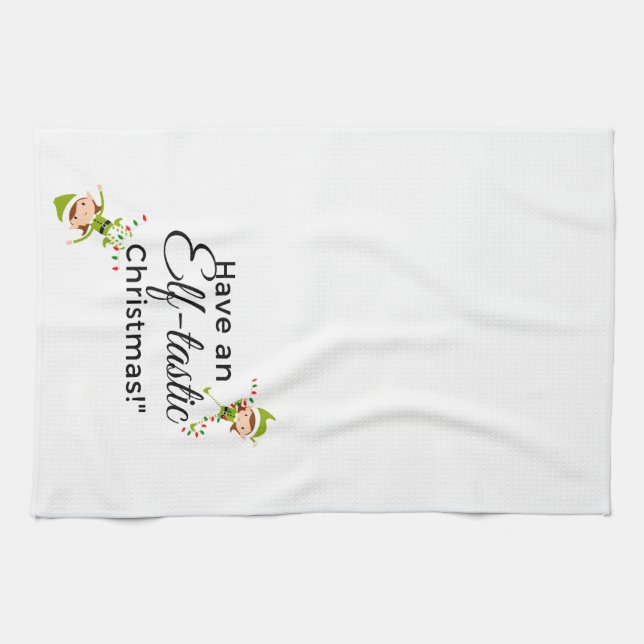 Christmas Tea Towel - Elf Tastic 2 (Horizontal)