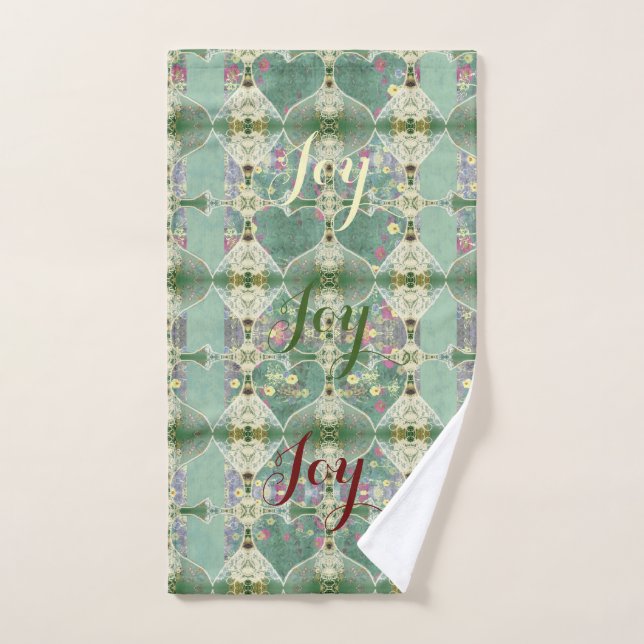 Christmas Tea Towel "Joy Joy Joy" (Hand Towel)