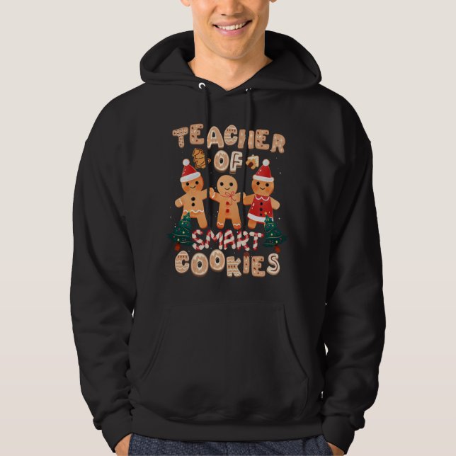 Christmas Teacher Cute Gingerbread Cookies Funny H Hoodie (Front)