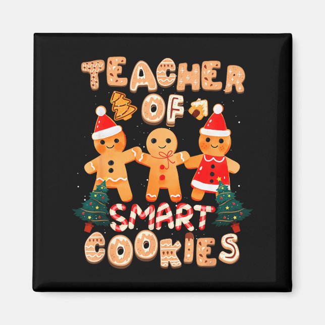 Christmas Teacher Cute Gingerbread Cookies Funny H Magnet (Front)