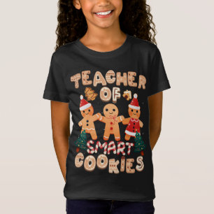Christmas Teacher Cute Gingerbread Cookies Funny H T-Shirt