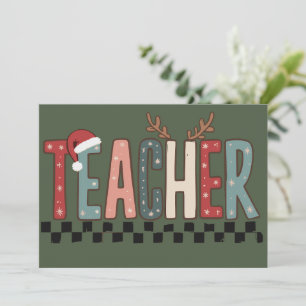 Christmas Teacher Gift For Teachers Winter Holiday Card