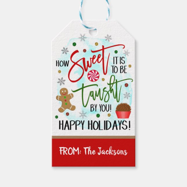 Christmas Teacher Gift Tag (Front)