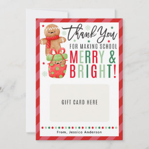 Christmas Teacher Gingerbread Gift Card Holder