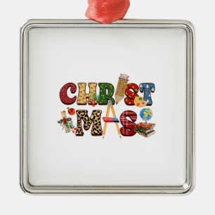 Christmas Teacher Metal Tree Decoration