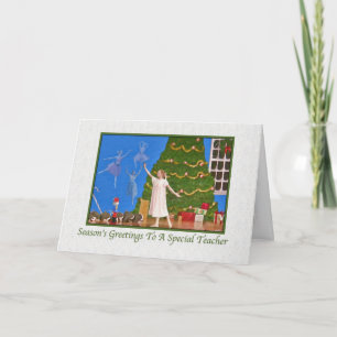 Christmas, Teacher, Nutcracker Ballet Holiday Card