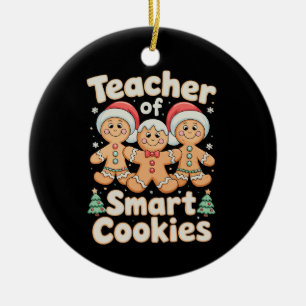 Christmas Teacher Of Smart Cookies Gingerbread Ceramic Tree Decoration
