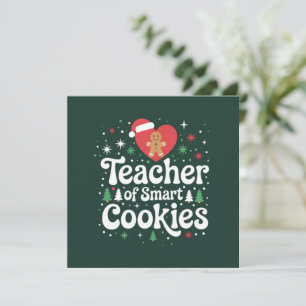 Christmas Teacher Of Smart Cookies  Invitation