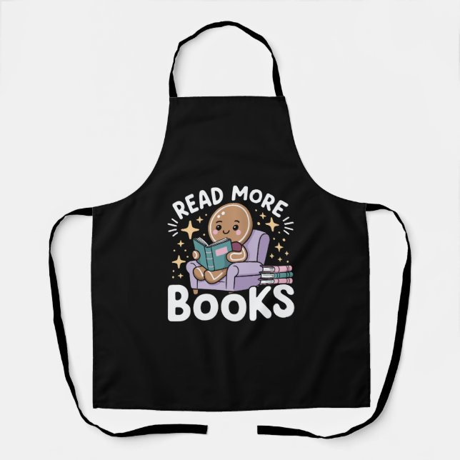 Christmas Teacher Read More Books Funny  Apron (Front)