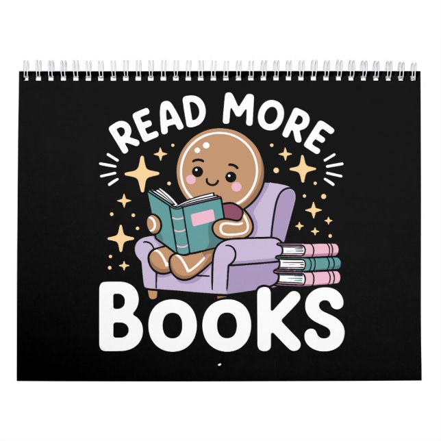 Christmas Teacher Read More Books Funny  Calendar (Cover)