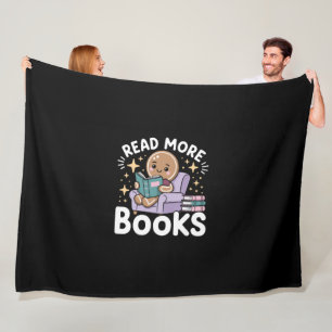 Christmas Teacher Read More Books Funny  Fleece Blanket