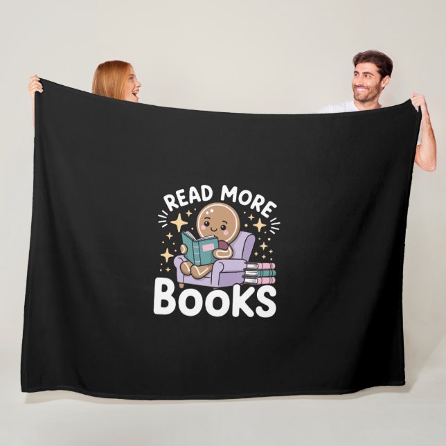 Christmas Teacher Read More Books Funny  Fleece Blanket (In Situ)