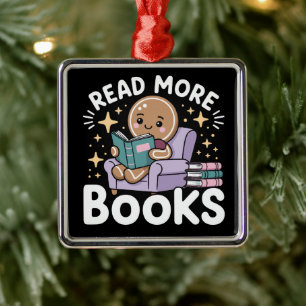 Christmas Teacher Read More Books Funny Metal Tree Decoration