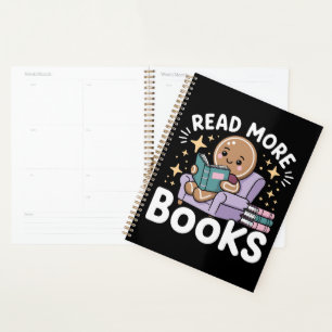 Christmas Teacher Read More Books Funny  Planner