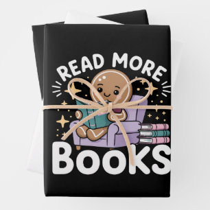 Christmas Teacher Read More Books Funny  Wrapping Paper Sheet
