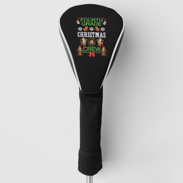 Christmas Teacher Student Fourth Grade Christmas C Golf Head Cover (Front)