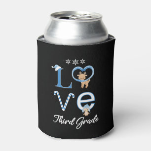 Christmas Teacher Student Holiday Gift Love Third Can Cooler
