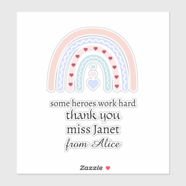 Christmas Teacher Thank You personalised Hero Gift (Sheet)