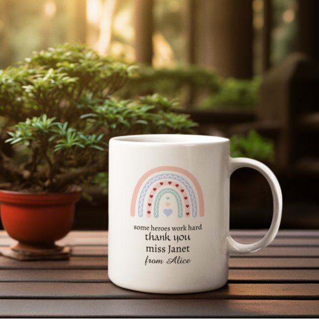 Christmas Teacher Thank You personalised Hero Gift Large Coffee Mug (Creator Uploaded)