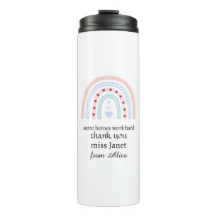 Christmas Teacher Thank You personalised Hero Gift Thermal Tumbler
