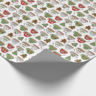 Christmas Teacups Holiday gift wrap